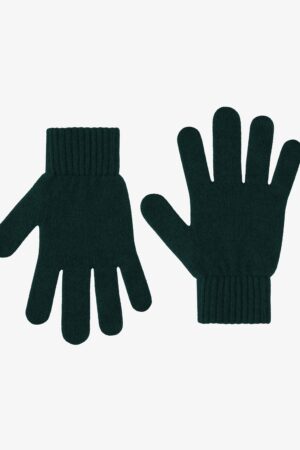 Merino Wool Gloves - Emerald Green