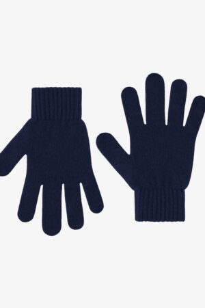Merino Wool Gloves - Marine Blue