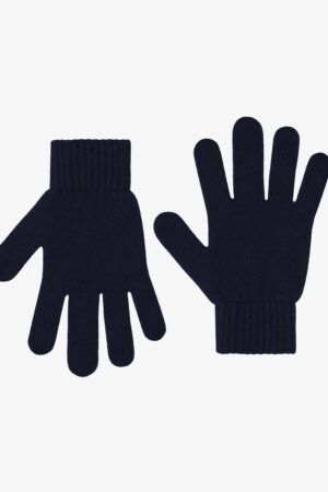 Merino Wool Gloves - Navy Blue